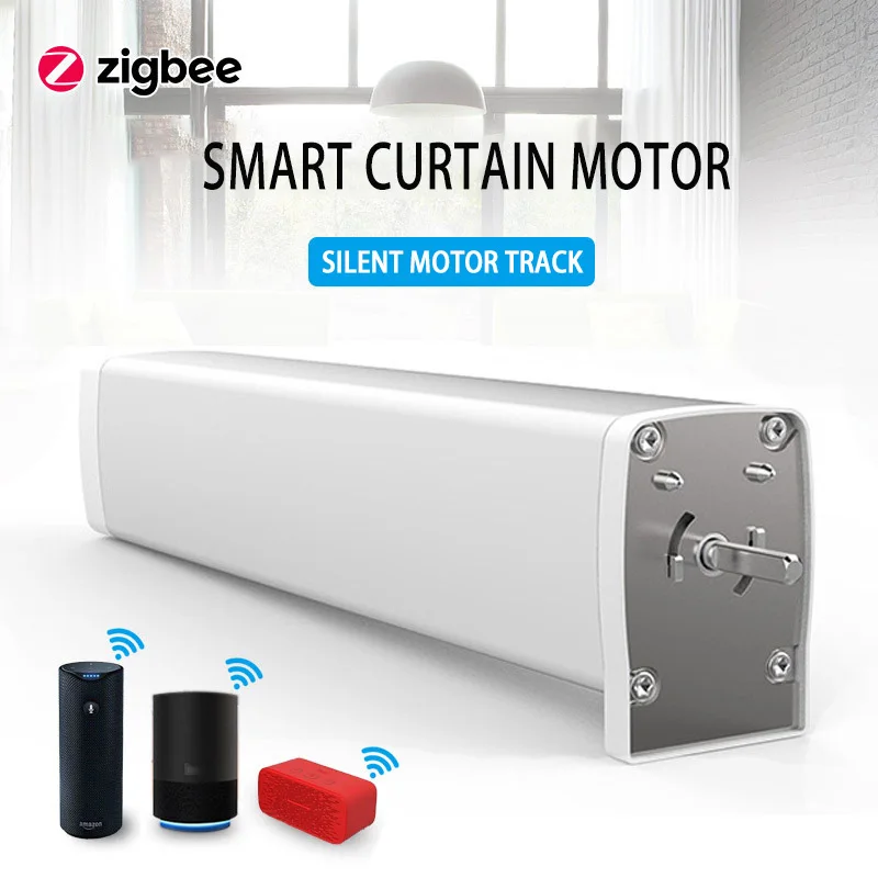 

Zigbee curtain motor smart office WIFI voice electric curtain motor suitable for office buildings and hotels