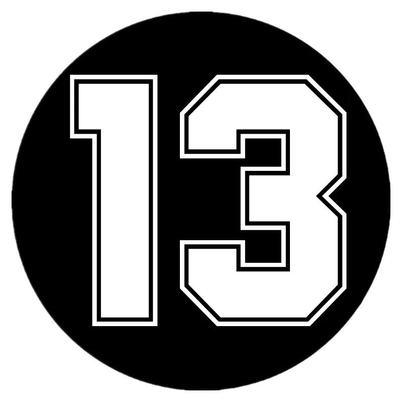 

Personality Number 13 Fashion Car Sticker PVC Body Cover Scratch Windshield Laptop Decorative Auto Decal Exquisite Customizable