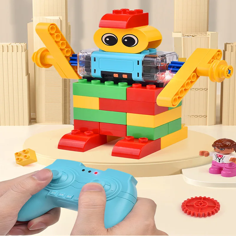 

Large Particle Education Building Blocks With Wireless Remote Control Motor Compatible With 9656 Large Particle Building Block