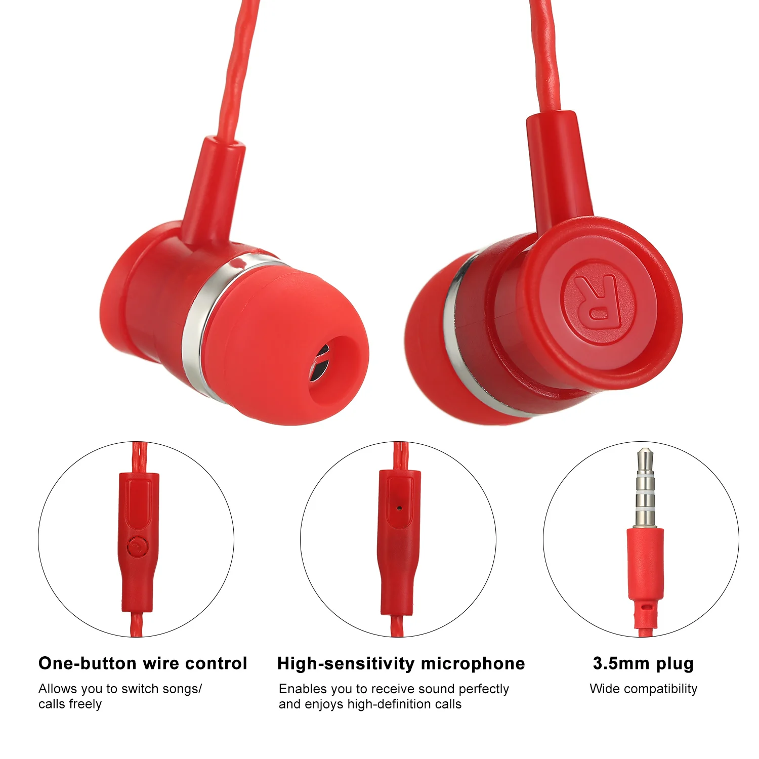 10 шт./лот 3 5 мм проводной в ухо наушники высокое качество звука музыкальные с