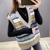 womens v neck vest knitted sweater and spring dress