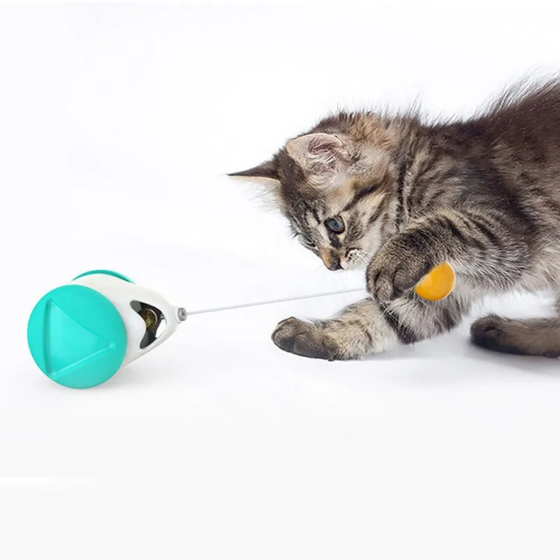 Интерактивные пластмассовые качели для самостоятельной тренировки домашних животных, игрушки для кошек, избавляет от скуки, забавная игру...