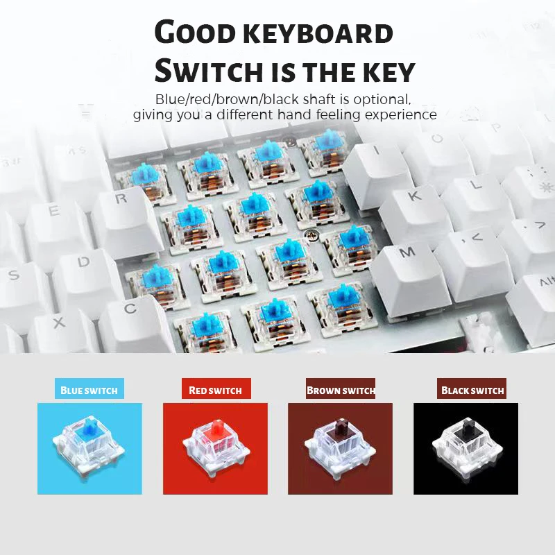 68 Keys RGB Gaming Mechanical Keyboard Bluetooth-compatible Outemu Switch Double Color Injection Keycaps Mini Keyboard Hot Swap enlarge