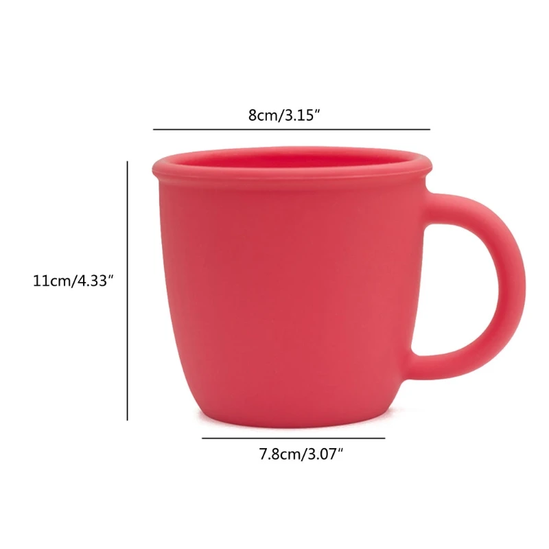 

Baby Learn To Drink Cup Drinkware Silicone Cups LeakProof Water Cup Bottle 245ML