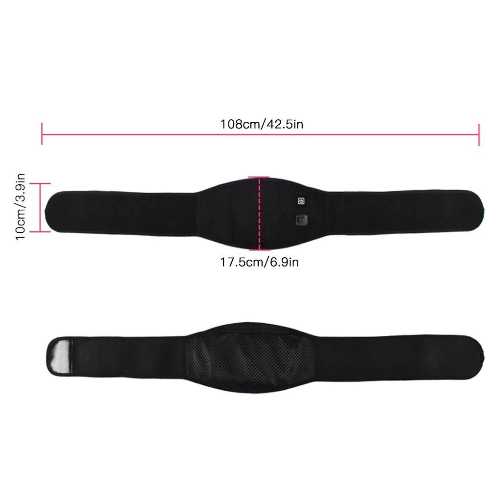 

Waist Heating Pad Portable Heating Waist Belt Far Infrared Heating Massage Waist Belt for Abdominal Back Pain Relief US Plug