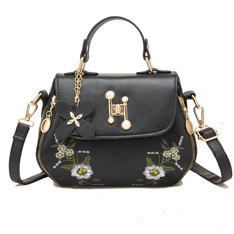 

Women's women's new trend net red women's fashion embroidered single shoulder texture Handbag