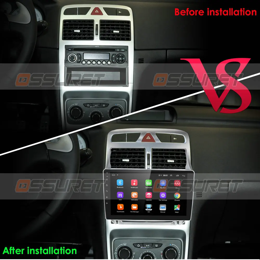 Мультимедийный плеер для peugeot 2 ГБ + 32 Android 10 DVD GPS-навигация 307 307CC 307SW радио 2002-2013