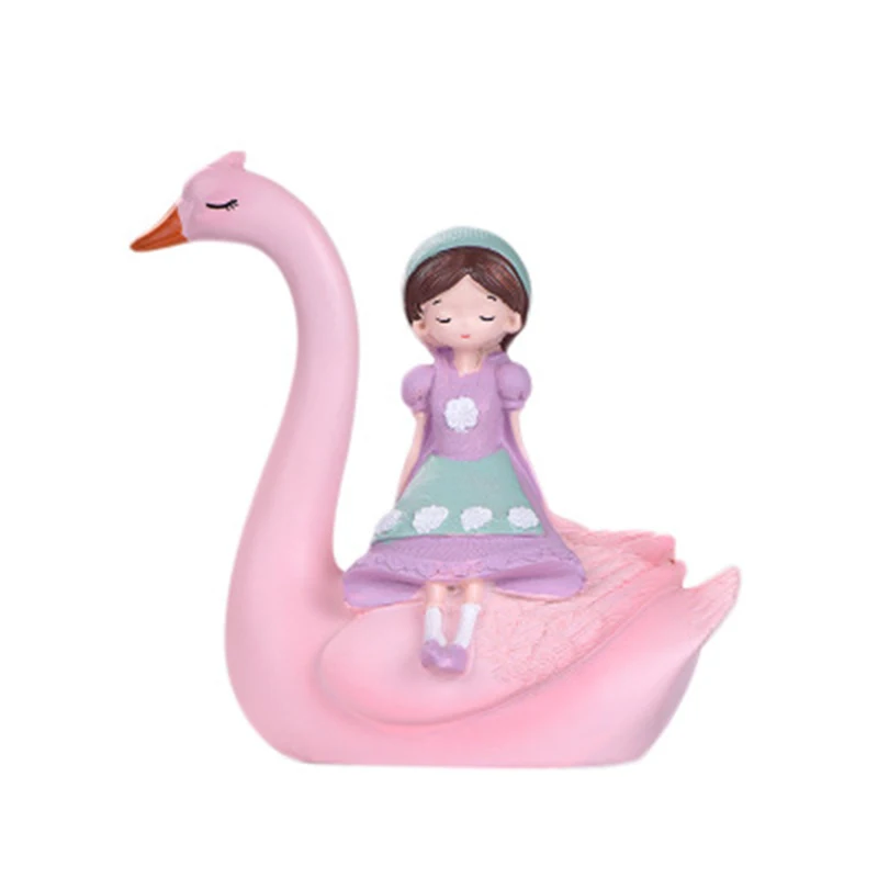 Сказочный Фламинго лебедь для девочек украшения с принцессами креативные