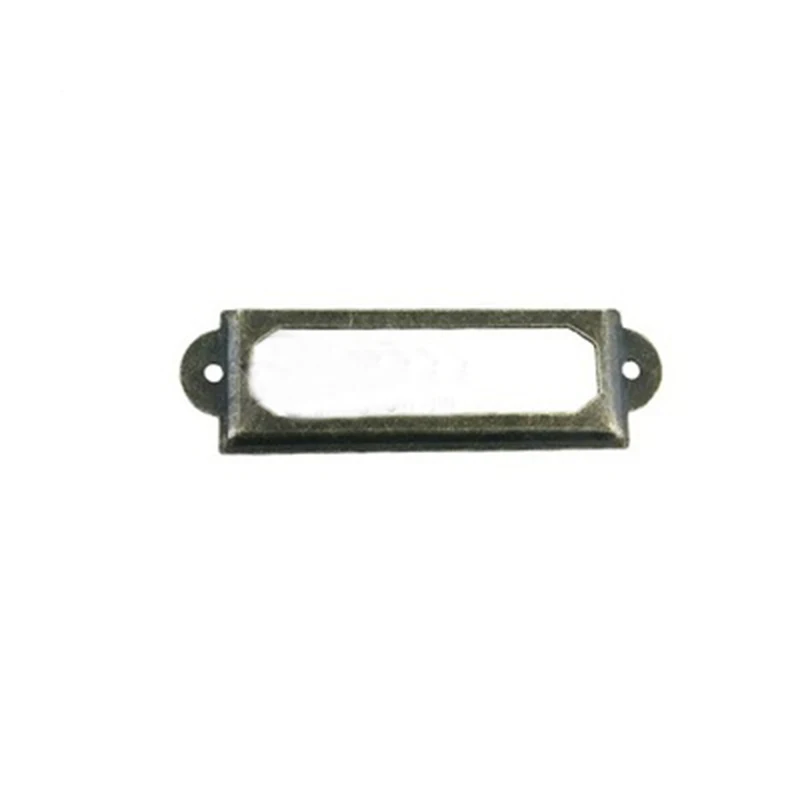 10 шт. античная латунь металлическая этикетка тянущаяся рамка ручка файл с именем