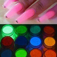 10ml luminous acrylic dipping glow powder neon colors system glow in the dark acrylic nail dust for carving extension gq 235378