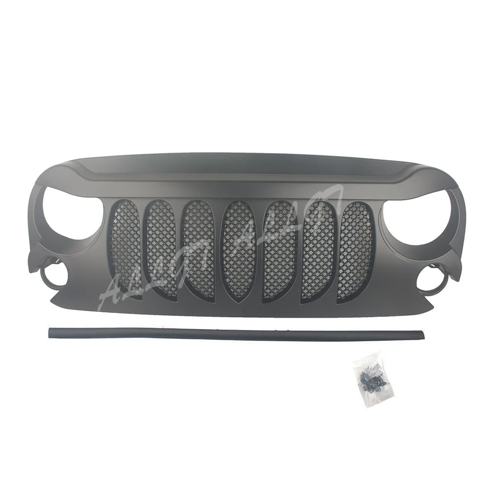 

Car Front Grill Bumper Upper Grille For Jeep Wrangler JK 2007 2008 2009 2010 2011 2012 2013 2014 2015 2016 2017