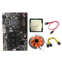 btc b250 mining motherboard with g3930g3900 cpucpu fan6 to 8pin power cable 12 pcie slot lga 1151 ddr4 sata3 0 usb3 0