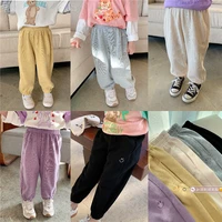 girls lantern pants 2021 spring childrens loose casual pants boys cotton sweatpants