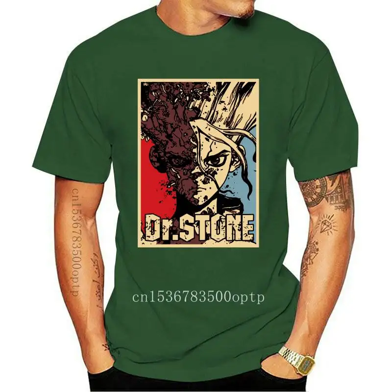 

Новая Черная Мужская футболка с надписью «Dr.Stone Senku» в стиле надписи «Hope», уличная одежда в стиле Харадзюку, смешные футболки с короткими рук...