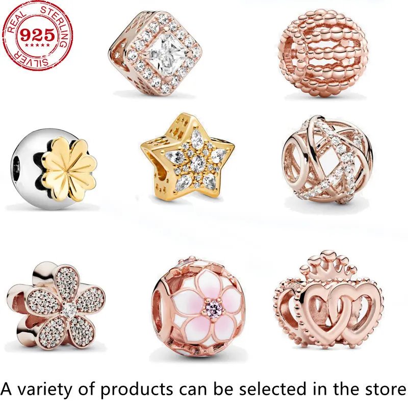 

100% 925 Sterling SILVER charms tree shape Beads Love Heart Charms fit Original Pan Bracelet silver 925 jewelry