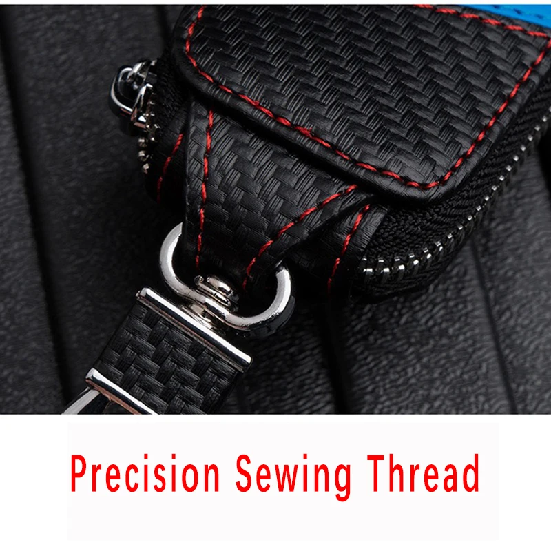 

Car Carbon Fiber Texture Key Case Cowhide Leather Noble Key Chain for Audi A3 8L 8P A4 B6 B7 B8 A6 C5 C6 4F RS3 Q3 Q7 TT Auto