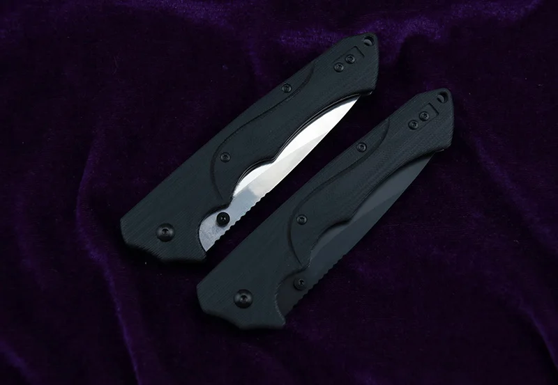 

LEMIFSHE 615 folding knife Mark S30V blade G10 + steel handle copper washer camping outdoor survival kitchen EDC tool