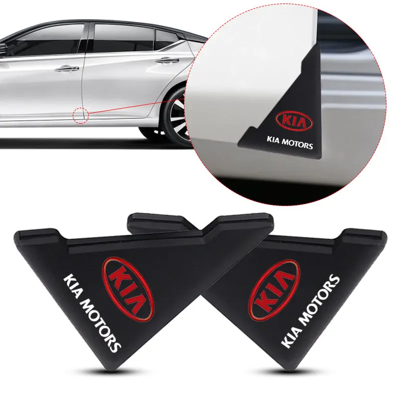 

2pcs silicone car door corner cover anti-collision stickers For Kia rio ceed sportage cerato soul sorento k2 k5 flip