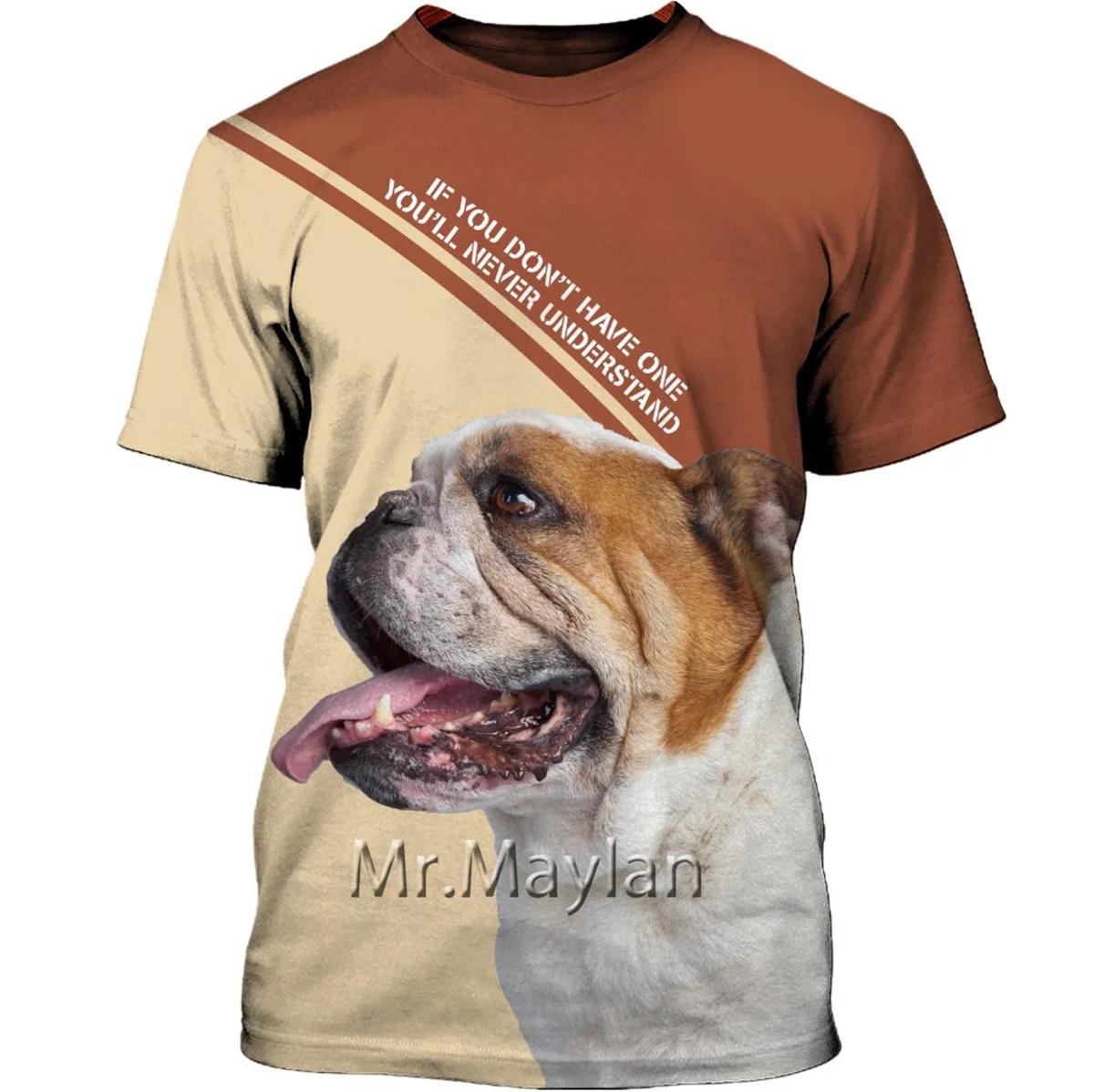 

Unisex Bulldog 3D Printing Summer Sports Short-sleeved T-shirt Fashion Streetwear Oversized 5XL Anime Clothing Gym Clothing A35