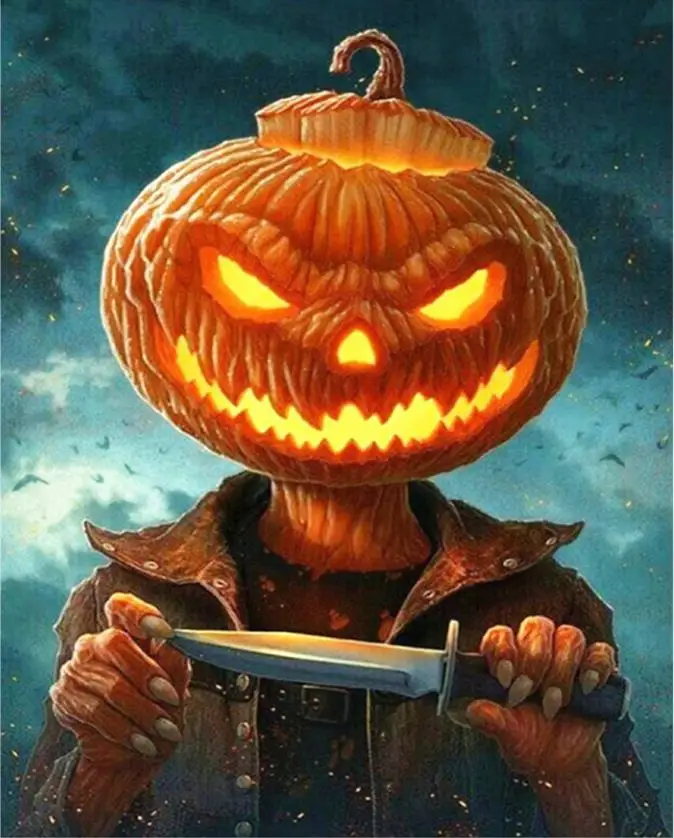 Алмазная живопись картина на Хэллоуин Стразы полноэкранное украшение для дома