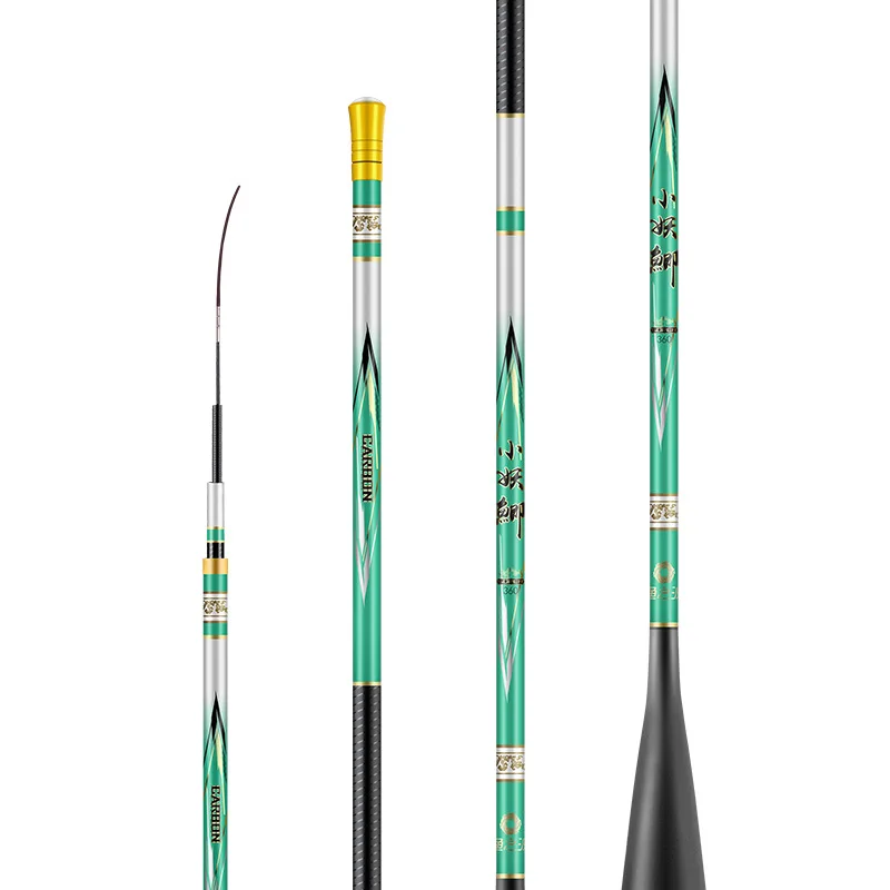 

2020 New shrink 3.6m/3.9m/4.5m/5.4m Carp fishing rod stream hand pole super light extremely fine carbon fiber fishing pole