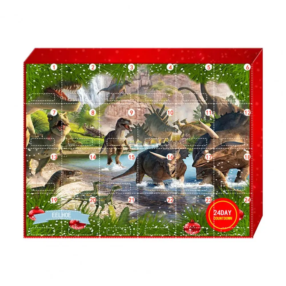 Dropshipping 2021 Hot 24Pcs/Box Realistic Dinosaurs Advent Calendar Cartoon PVC Christmas Countdown Blind Box for Party | Дом и сад