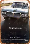 Yousigns 1969 Pontiac Firebird 400 металлический жестяной знак 12X8 дюймов Ретро винтажный Декор