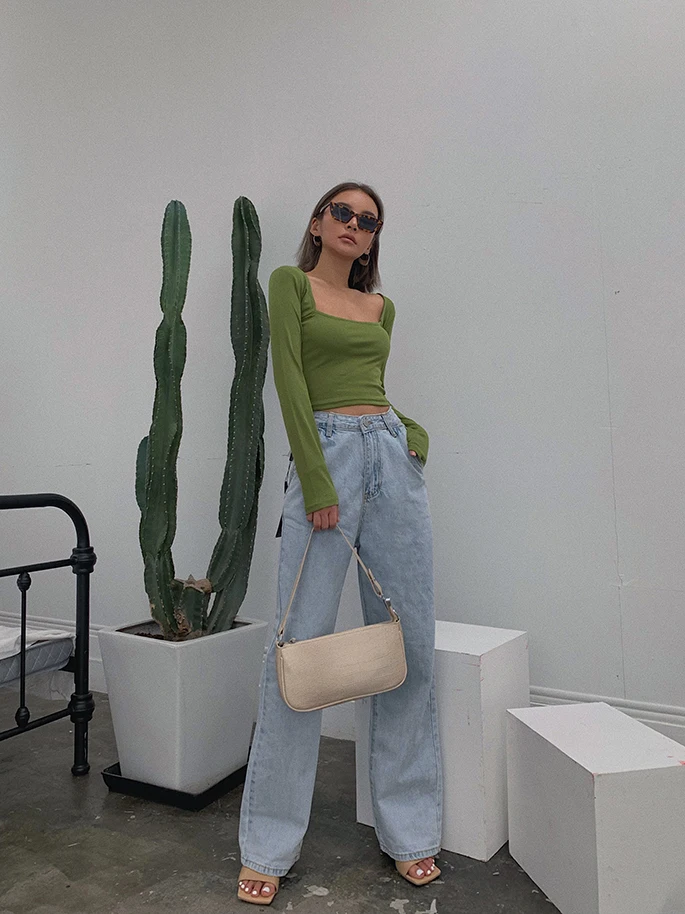 2019 Новая модная женская одежда джинсы с высокой талией свободные осенние и