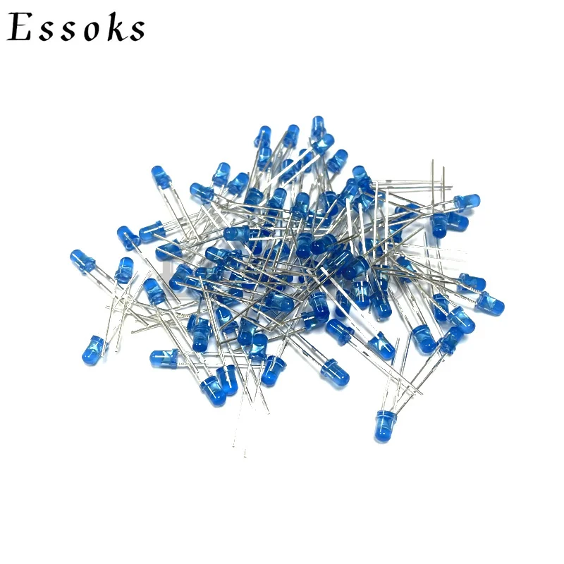 100pcs 3mm LED Diode 3 mm Assorted Kit White Green Red Blue Yellow Orange Pink Purple Warm white DIY Light Emitting Diodes - купить по