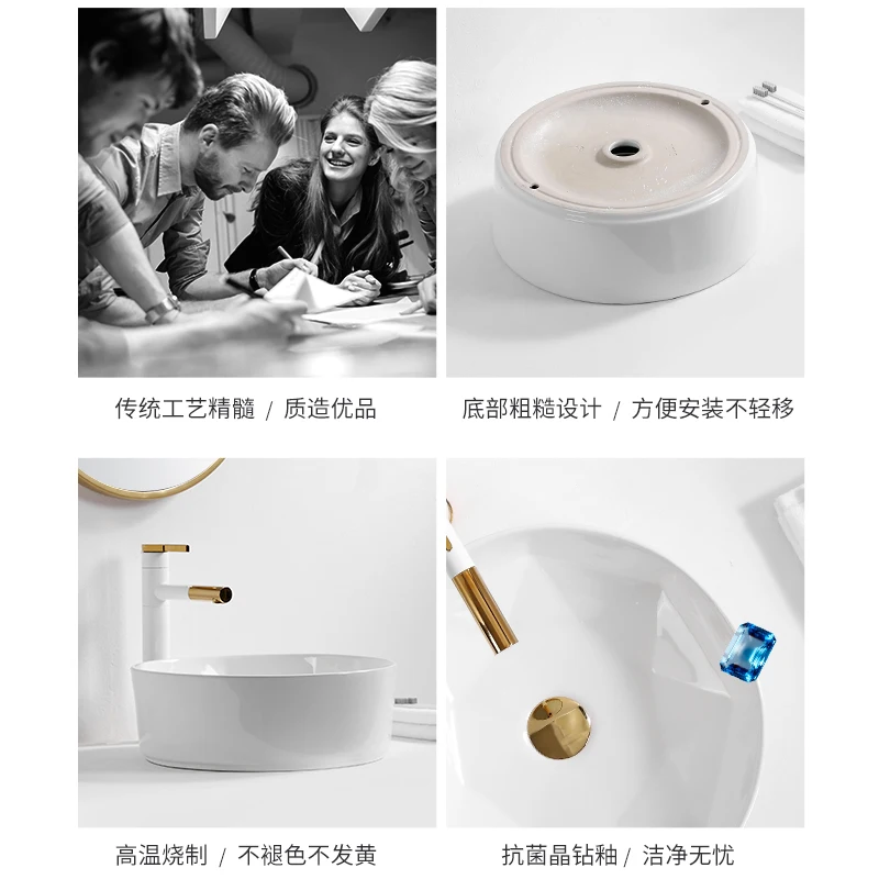 Художественный Над Прилавок умывальник керамический бытовой ванной комнаты