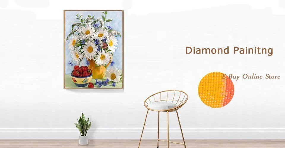 HUACAN полная квадратная Алмазная картина цветок картинка с ромашкой Стразы Diy Алмазная мозаика украшение дома подарок
