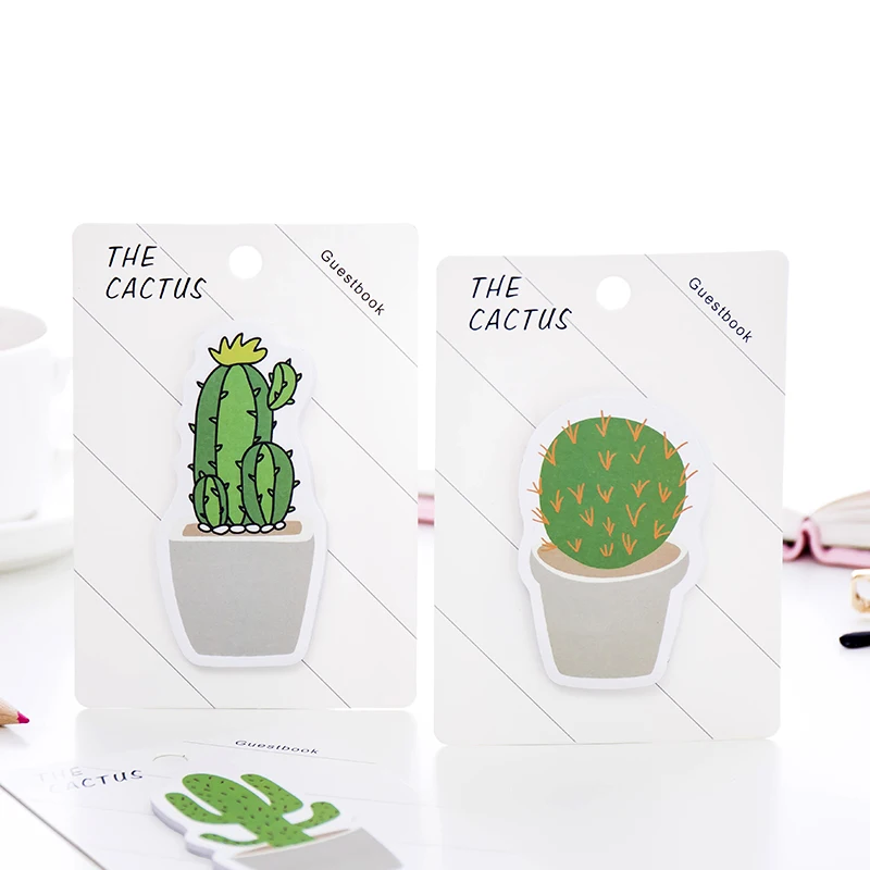 4pcs Cactus Love Sticky Memos Cute Potting Plant Adhesive Post Note Pad Record Marker It Stationery Office School Supplies A6669 |