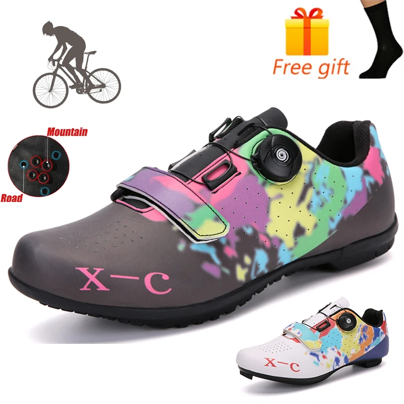 

New MTB Cycling Shoes Men Professional Road Biking Shoes Self-locking Ultralight Bicycle Sneakers Outdoor Mountain Bike Shoes