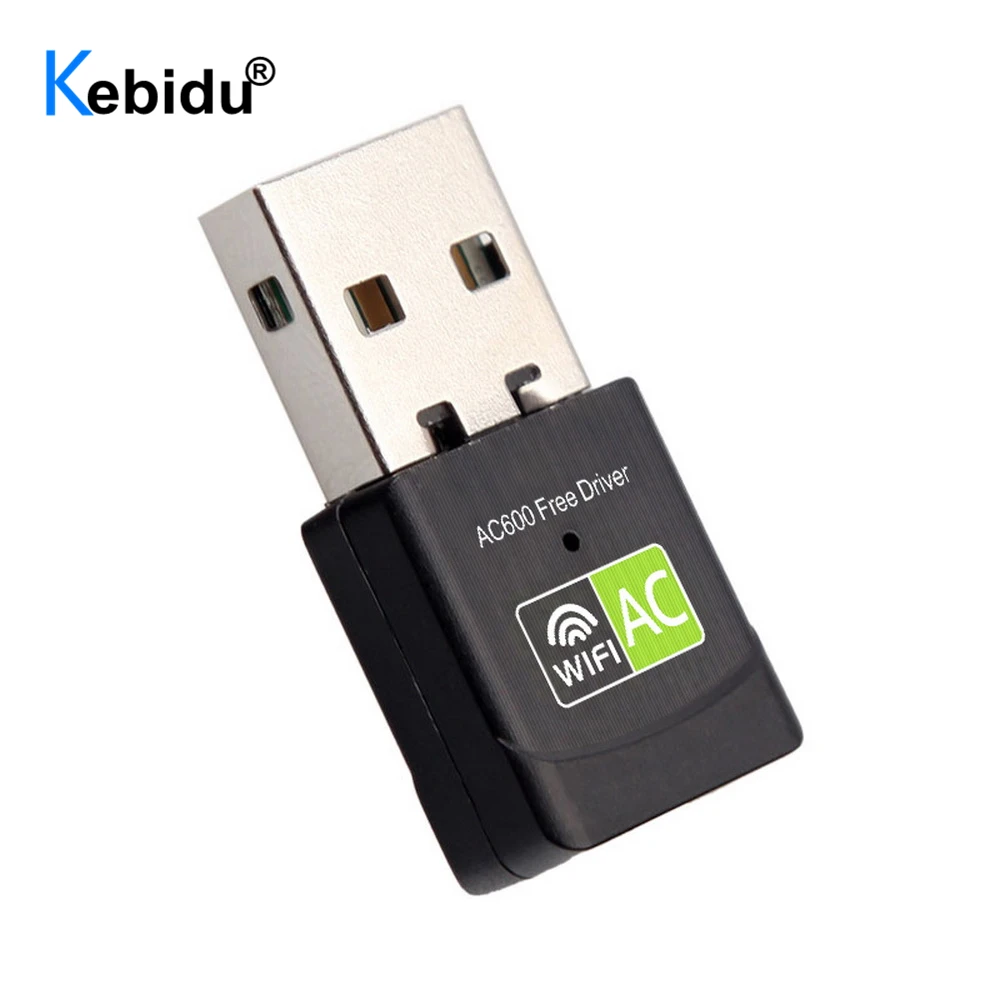 Kebidu USB WiFi адаптер 600 Мбит/с приемник Ethernet сетевой беспроводной для карты AC Dual Band 2 4G