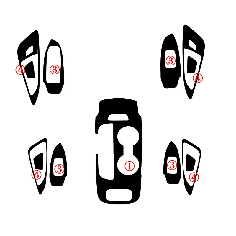 Стайлинг автомобиля интерьер центральная консоль изменение цвета углеродное