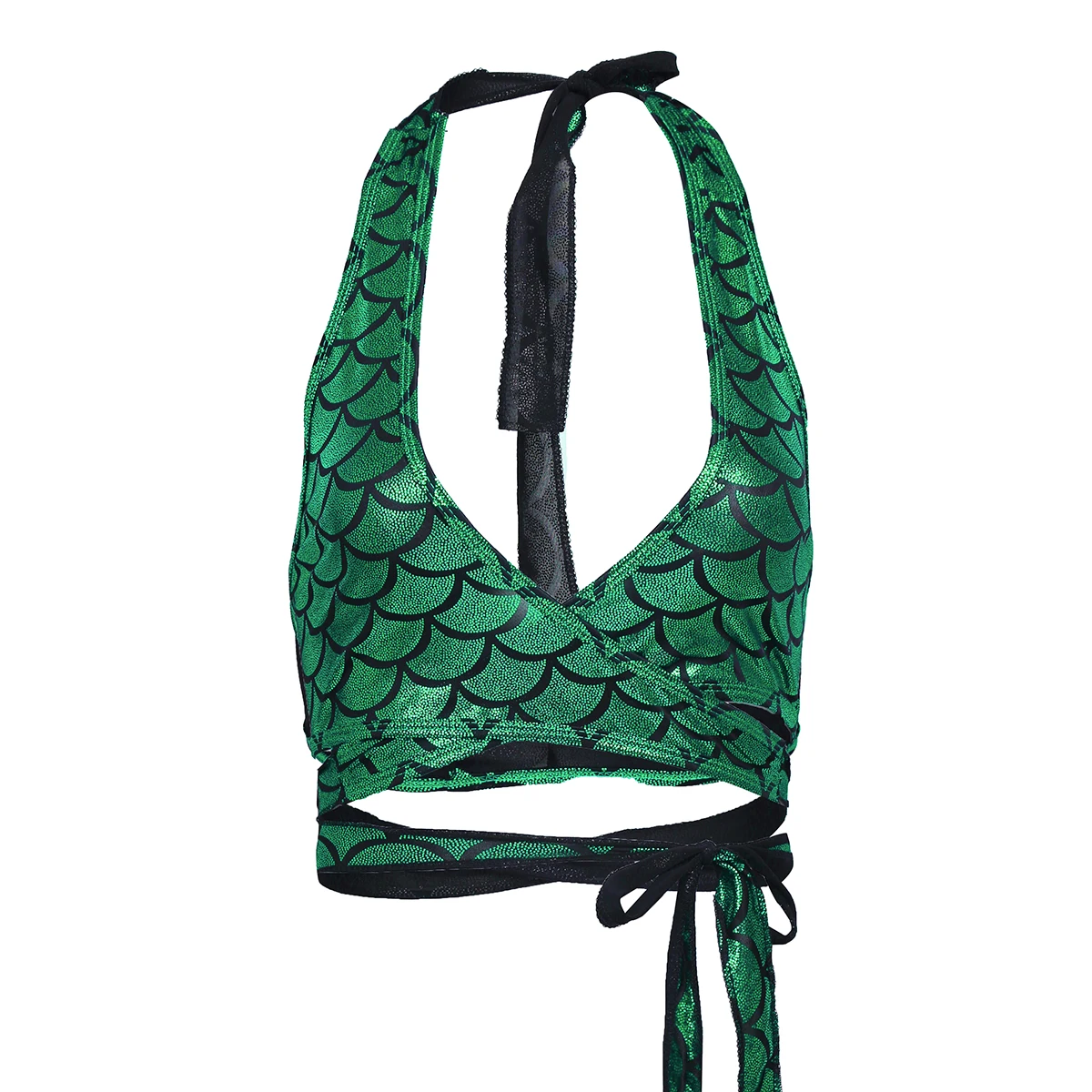 Женские блестящие майки с принтом русалки и рыбьей чешуи топ бретелькой через