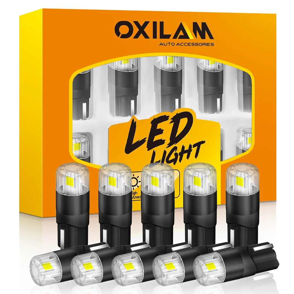 

2 шт., Автомобильные светодиодные лампы W5W T10 158 168 194 2835SMD 6000 К 12 В