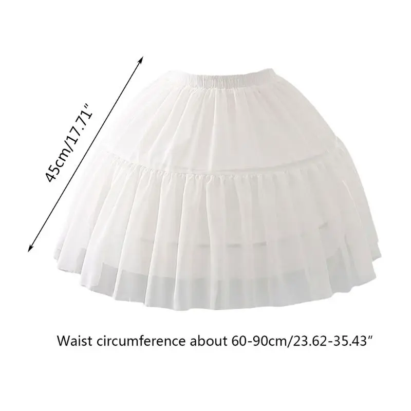 

LXAE Cosplay Fish-bone Short Skirt Lolita Carmen Slip Liner Cute Girls Skirts Adjustable Petticoat