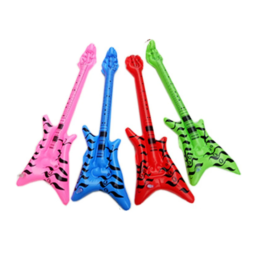 Детский надувной реквизит из пвх гитарный микрофон музыкальный инструмент