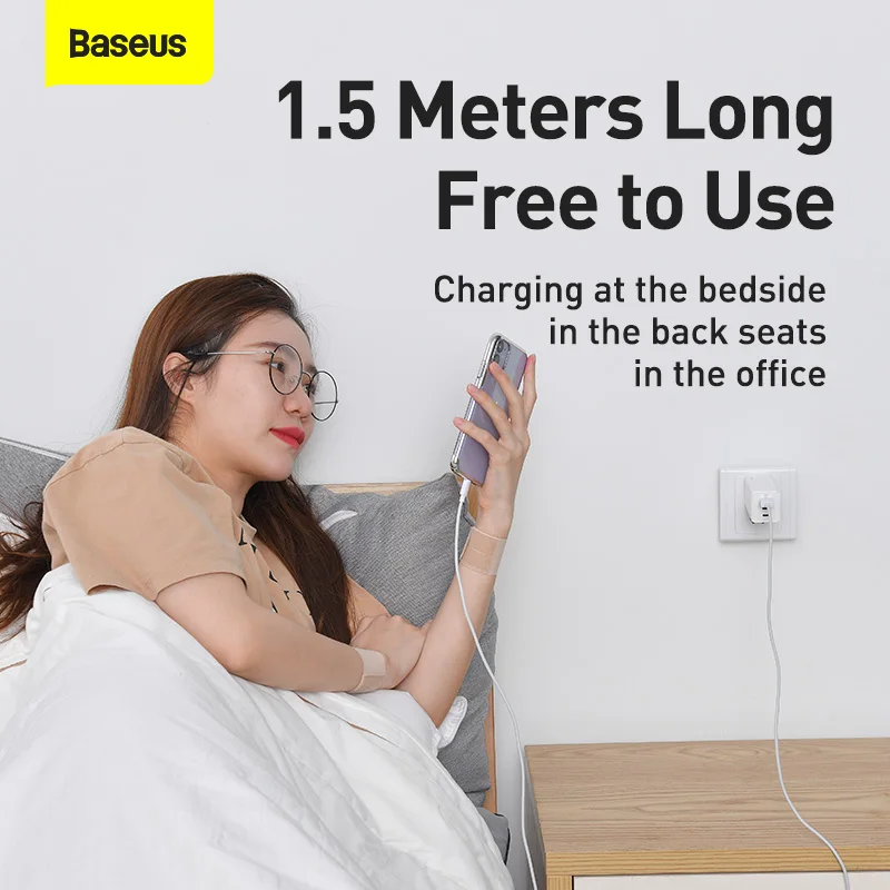 Baseus USB кабель для iPhone 11 Pro 8 XR 2.4A Быстрая зарядка синхронизации данных зарядного