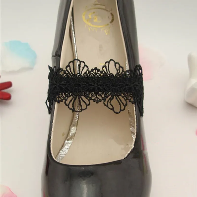 1 пара Туфли на высоком каблуке с кружевом Кружевные туфли цветочным узором Цвет