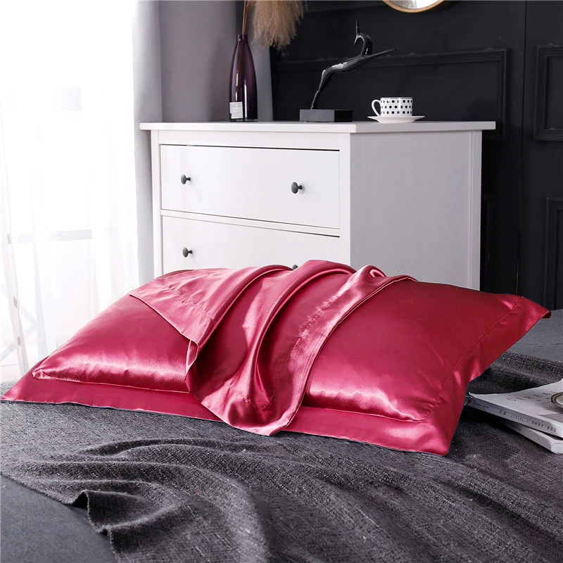 Оптовая продажа Роскошных атласных европейских черных наволочек на подушку для