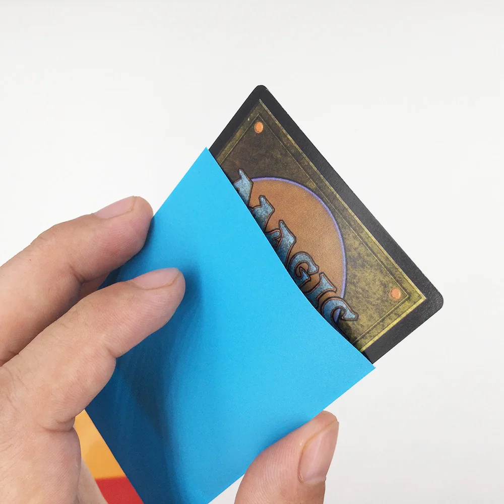 100 шт./лот синие матовые рукава защита для торговых карт MTG чехол Pkm/YGO/MTG 66x91