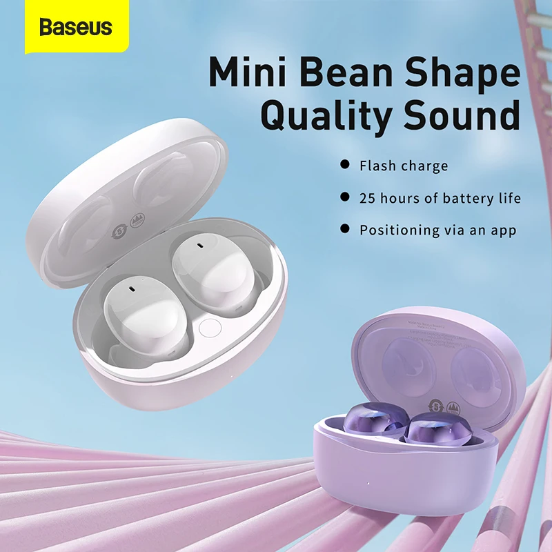 Baseus E2 настоящие беспроводные наушники Bluetooth 5 2 TWS в ухо HD стерео гарнитура для iPhone