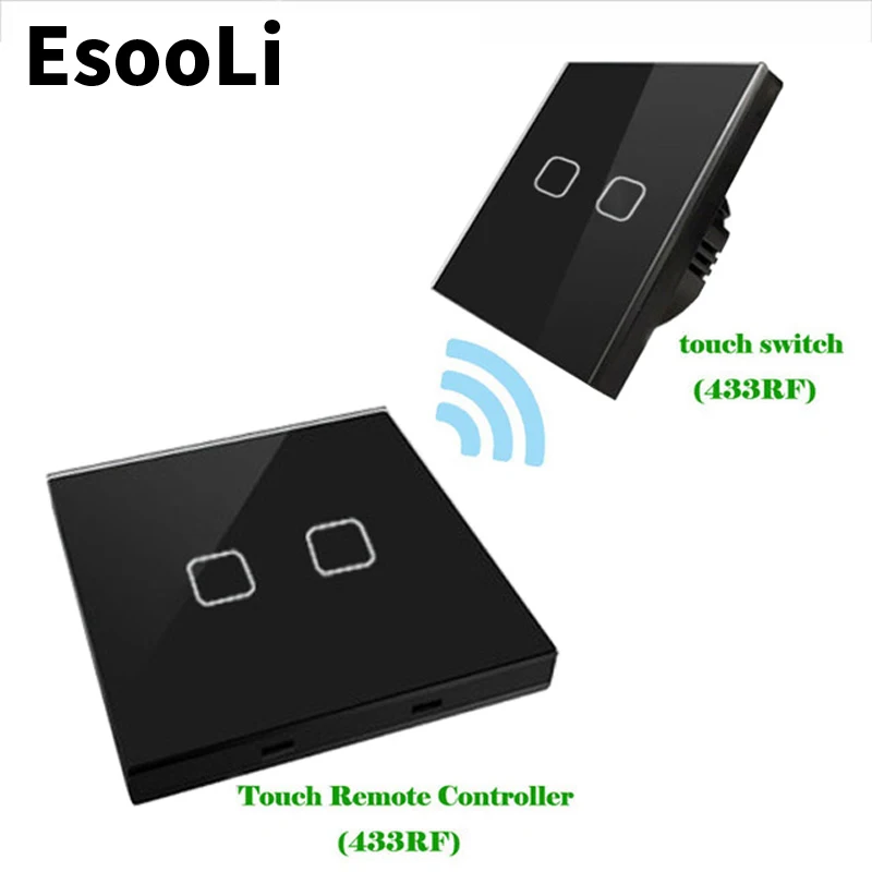 EsooLi ЕС стандарт 1/2/3 Gang 2 Way Белый беспроводной дистанционный светильник ель света