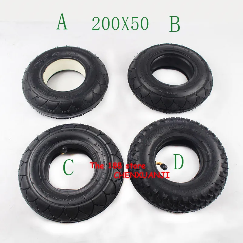 4 типа 8 &quot200x50 шины включают твердые/пенопластовые и трубы для электроскутера
