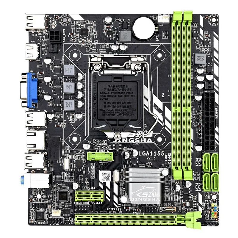 Jingsha H61B компьютерная материнская плата 1155 Pin с I3/I5/I7Cpu настольная поддержка Ddr3