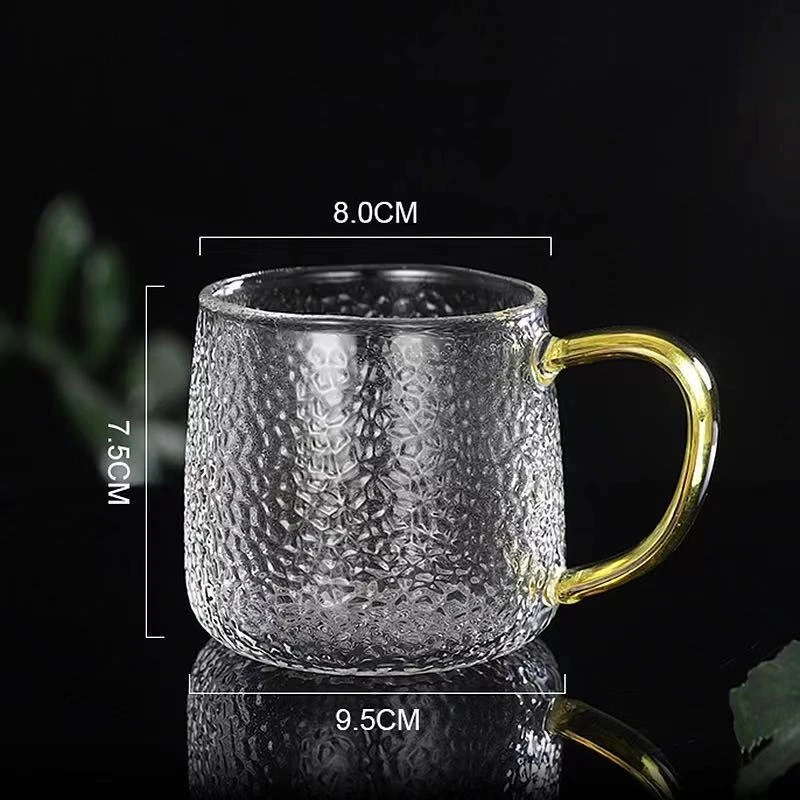 

2PCS/ Grain Glass Cup Thickened, High Temperature Resistant, Heat Resistant and Explosion-proof