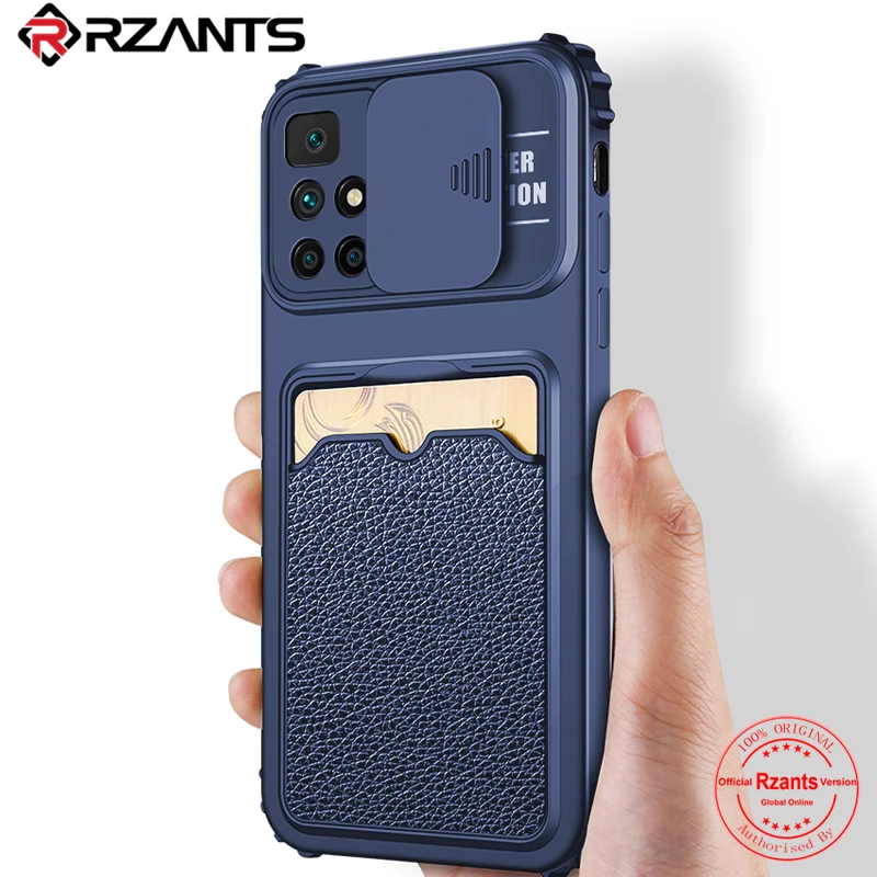 rzants for xiaomi redmi 10 case camera lens protection square wallet card slot soft silicone shockproof cover free global shipping