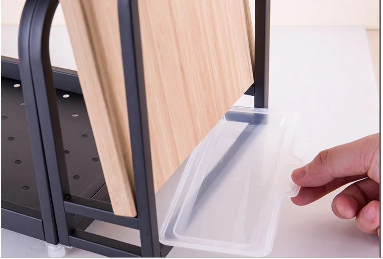 Matching anvil frame Домашняя Черная кухонная стойка из нержавеющей стали, двойная настенная напольная стойка для приправ, кухонный инструмент для хранения, металлическая полка из нержавеющей стали - Цвет: Matching anvil frame